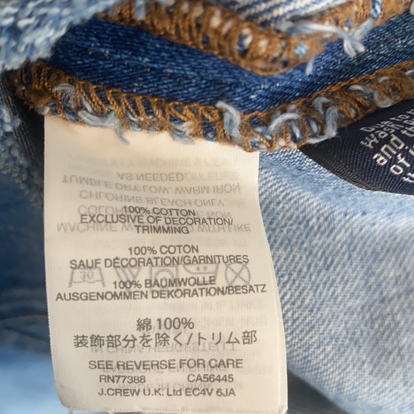 Madewell Women's Denim Mini Skirt Raw Hem 100% Cotton Pockets size 27 - Picture 5 of 7